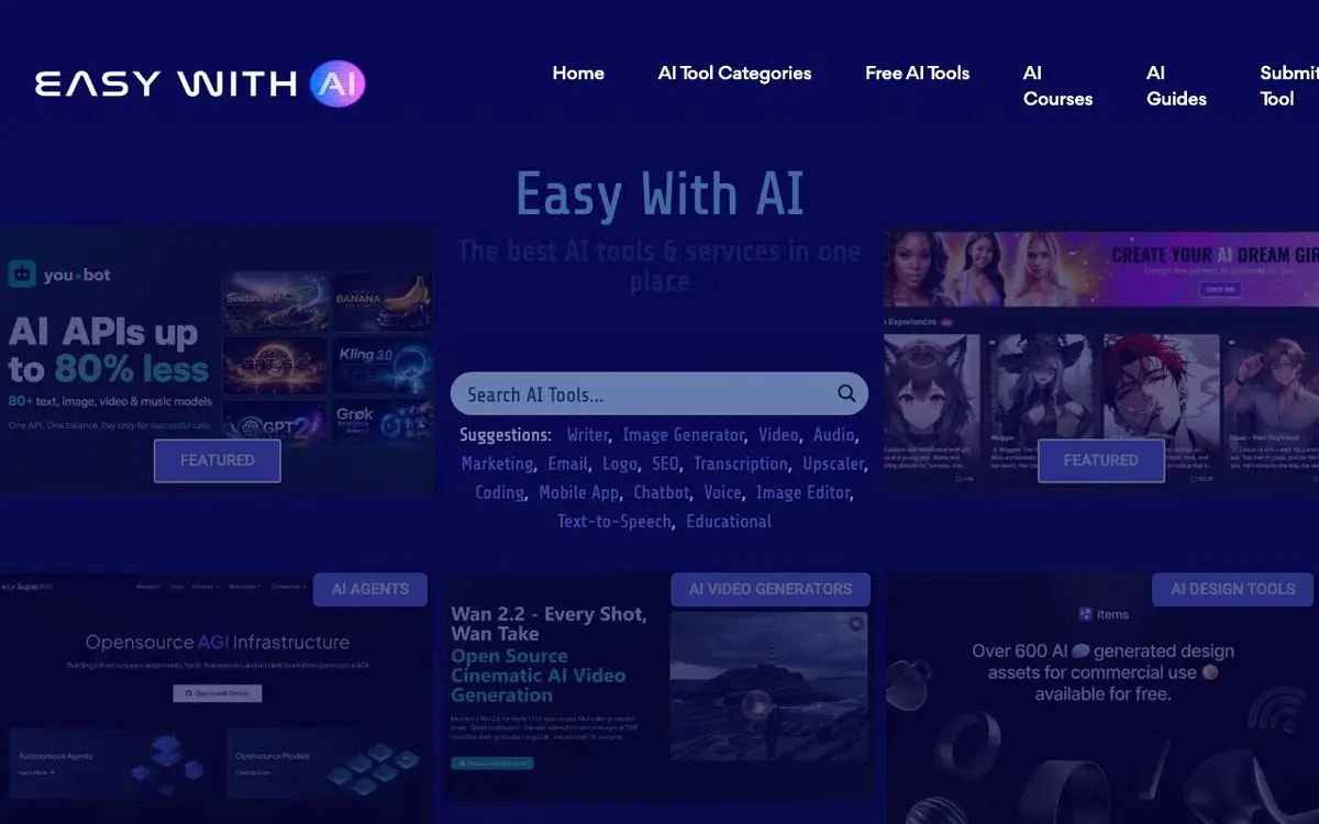 Screenshot of Easy With AI