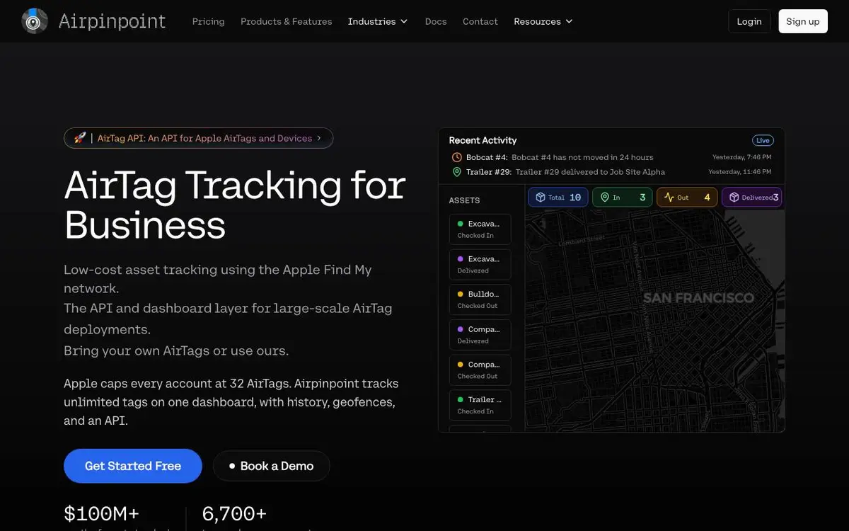 airpinpoint.com screenshot