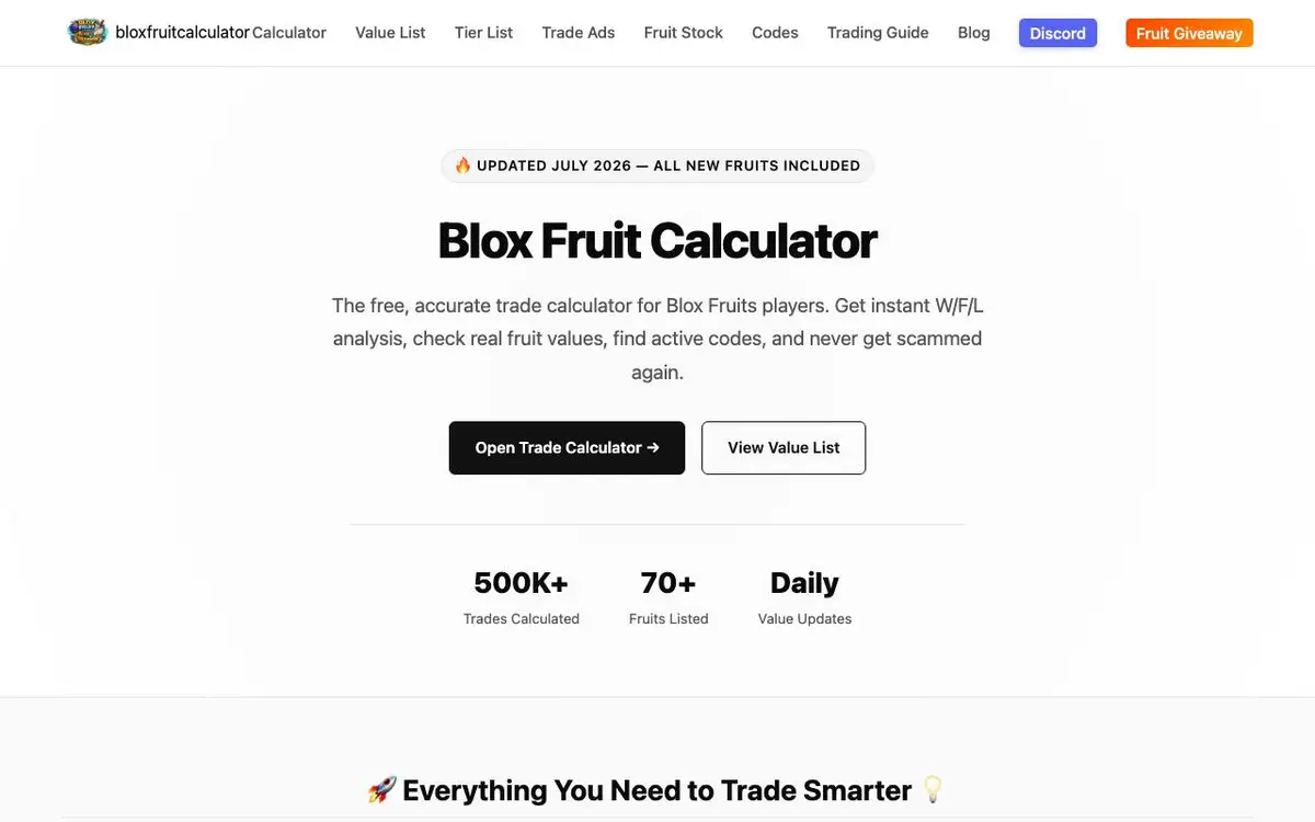 Blox Fruit Calculator screenshot