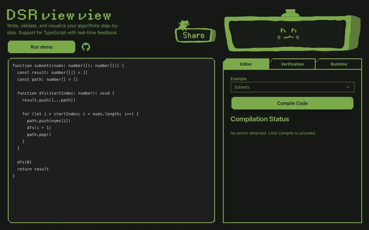 DSA View View screenshot