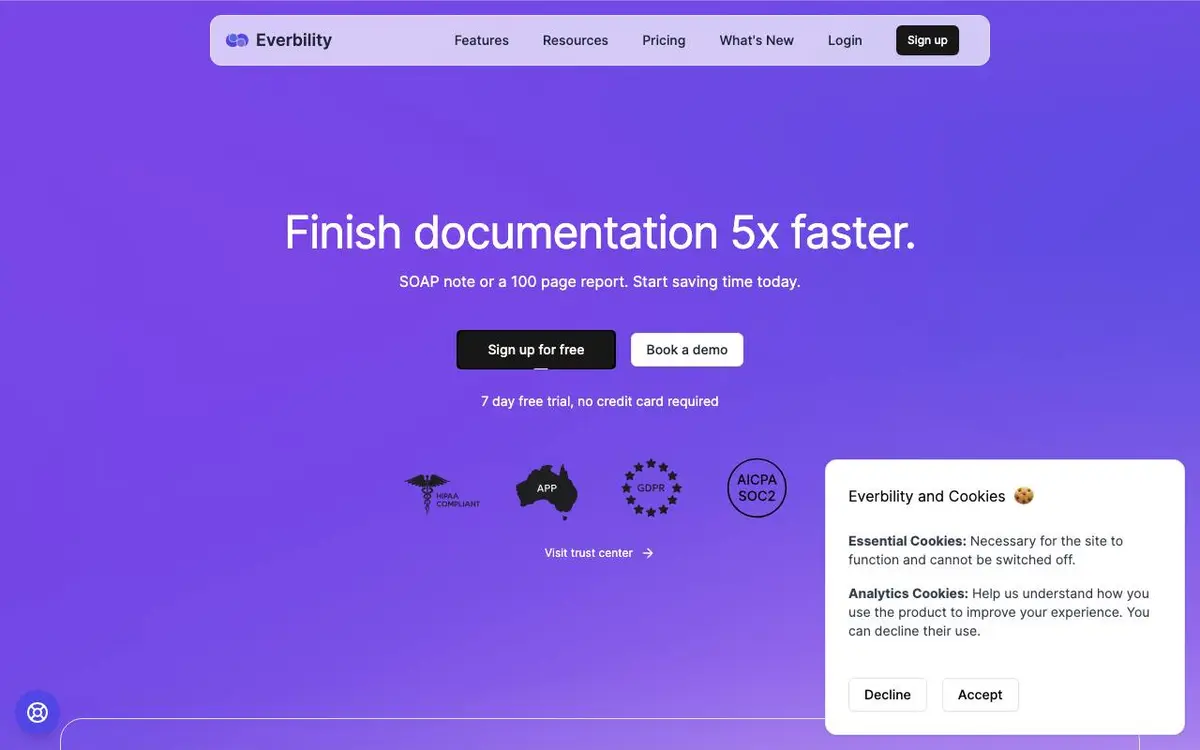 Everbility screenshot