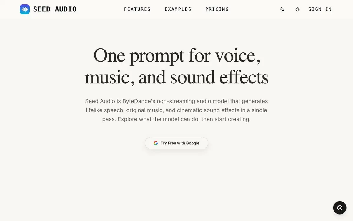 Seed Audio 1.0 screenshot