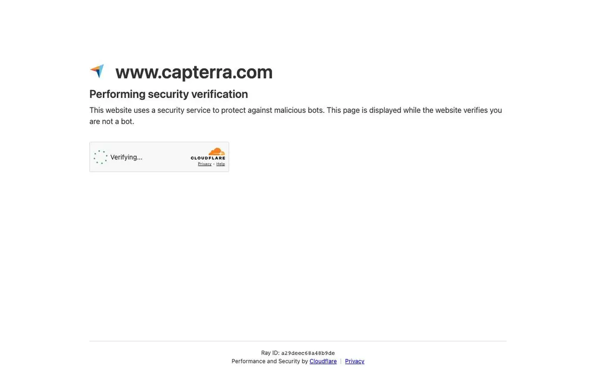 Screenshot of Capterra
