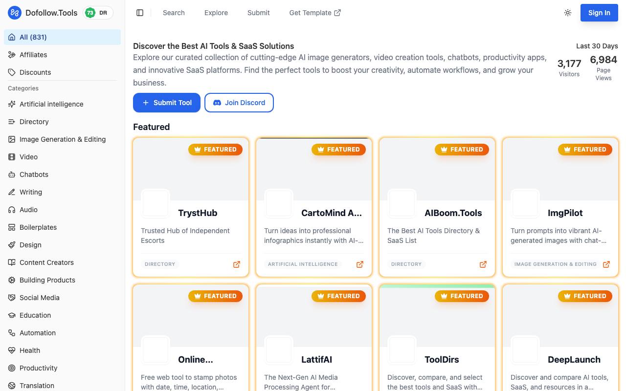 Screenshot of Dofollow.Tools