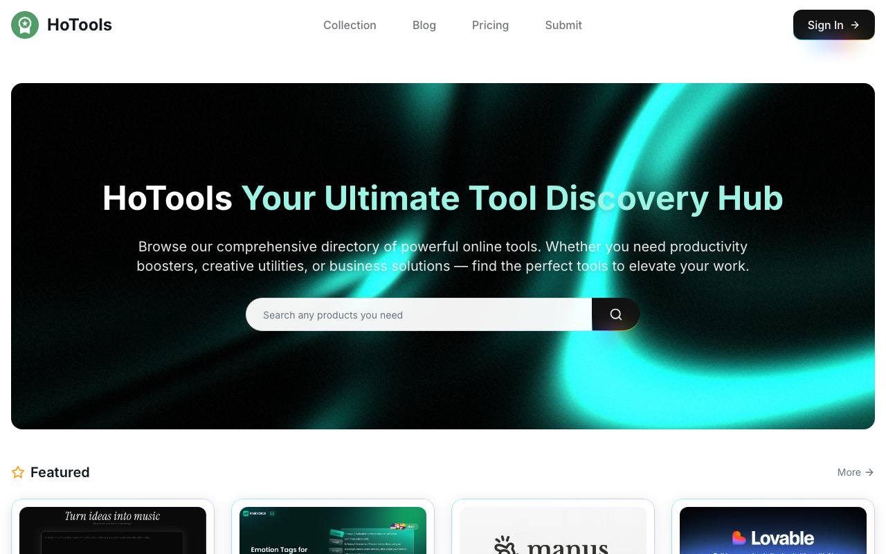 Screenshot of HoTools