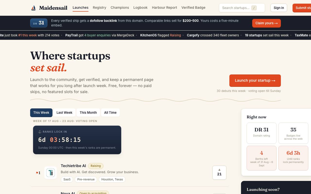 Screenshot of Maidensail