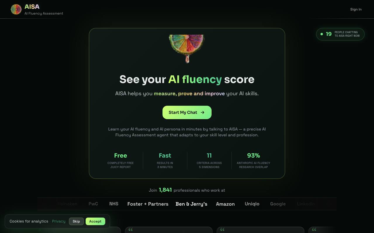 AISA screenshot