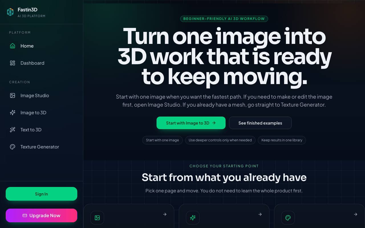 Fastin3D screenshot