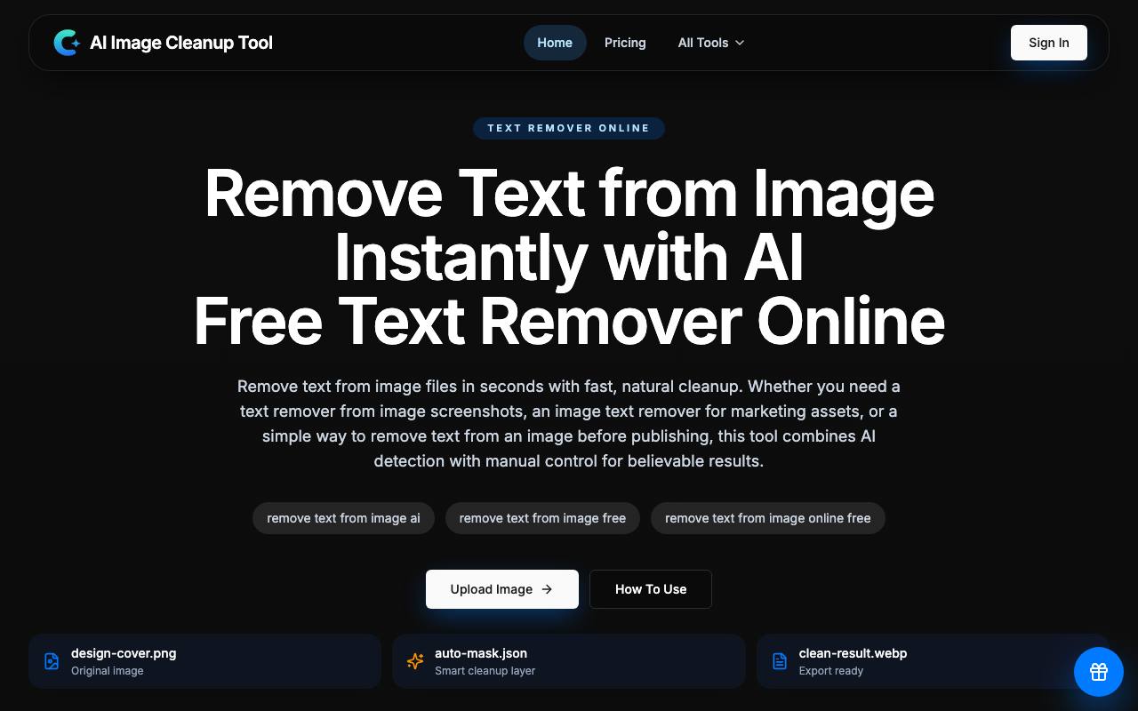 AI Image Text Remover screenshot