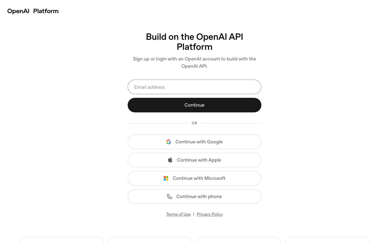 OpenAI Platform screenshot