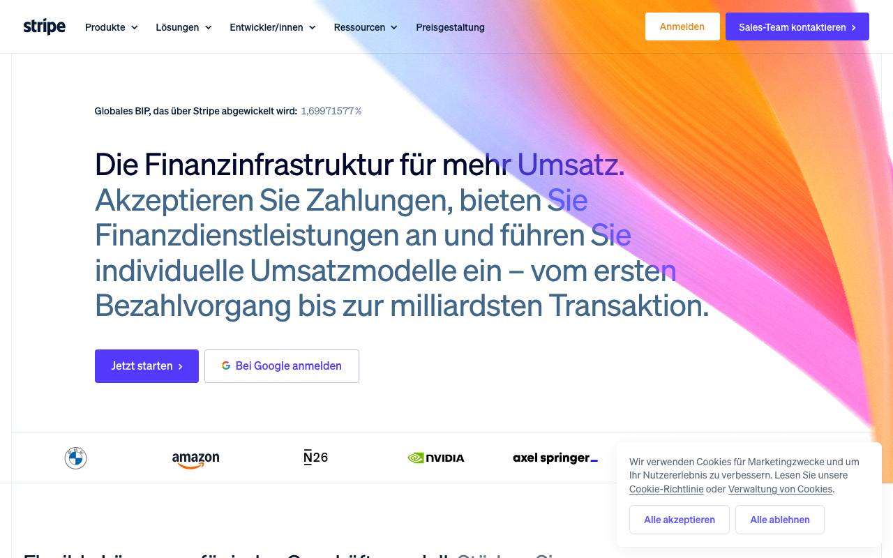 Stripe screenshot
